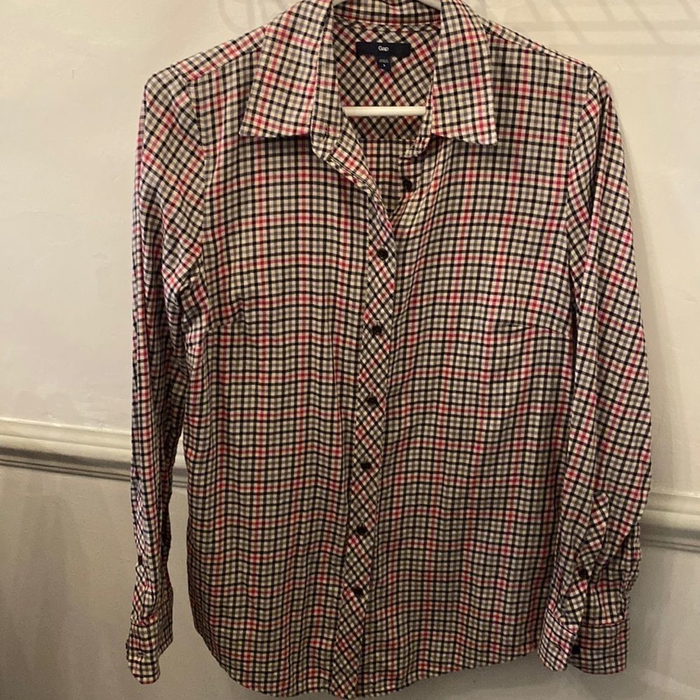 Gap Plaid Button Up Womens Size Small